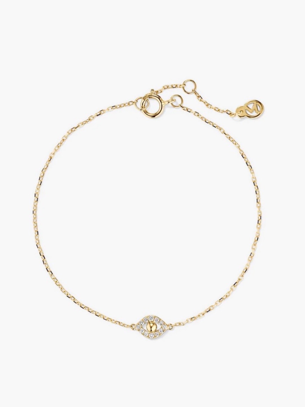 Mejuri Pavé Diamond Evil Eye Bracelet